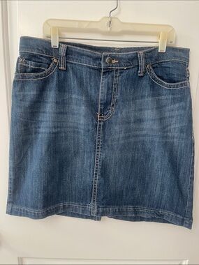 Cabela's Dark Blue Denim Skirt with Contrast Stitching